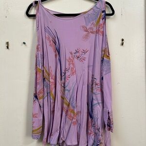 free people open shoulder floral dress